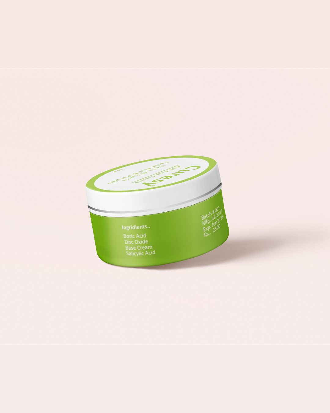 Curesy Anti-Acne Cream | Dermatologist-Formulated Salicylic Acid & Zinc Oxide Treatment for Facial Acne, Pimples & Wrinkles