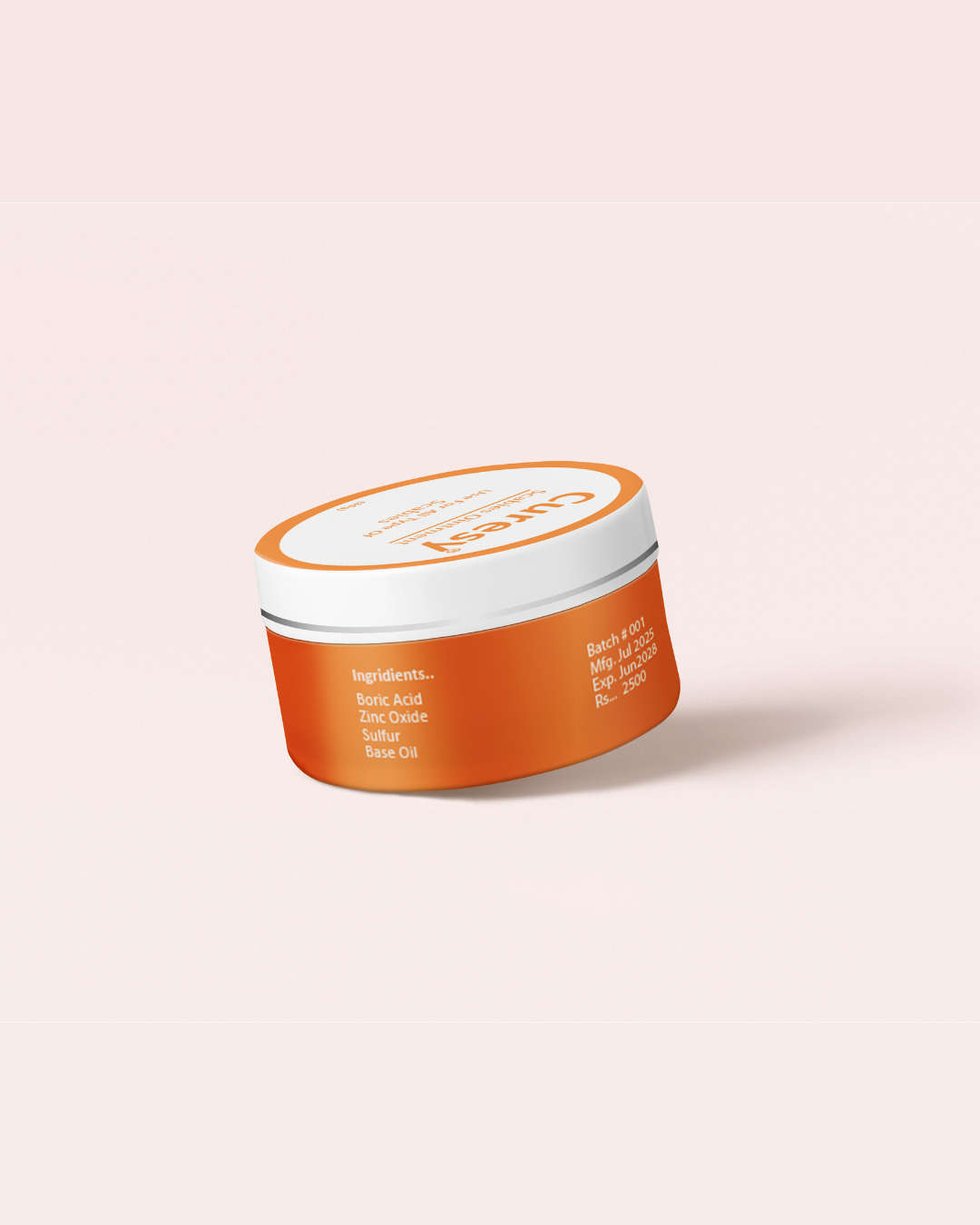 Curesy Scabies Ointment | Dermatologist-Formulated Sulfur + Zinc Oxide + Boric Acid Ointment for Scabies Care & Itching Relief